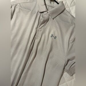 Under Armour Men's Light Gray Patterned Polo